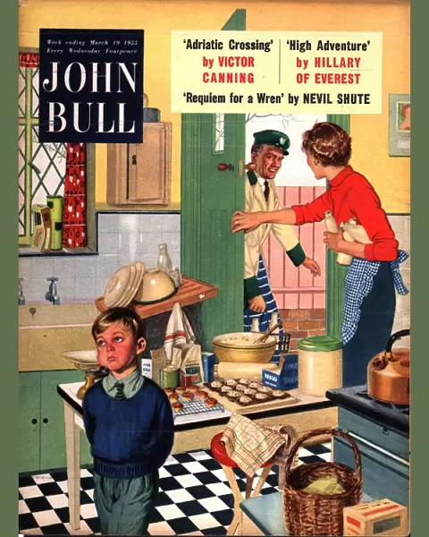 John Bull 1955 1950s UK cooking naughty milkman milkmen kitchens housewives housewife