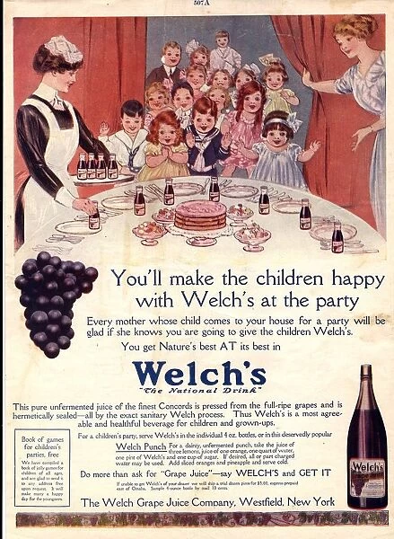 1910s USA welchs juice childrens party