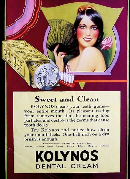 1920s, UK, Kolynos, Magazine Advert