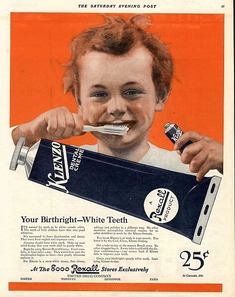 1920s USA klenzo toothpaste
