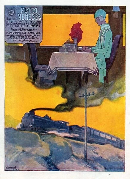 Art Deco Railway dining car 1928 1920s Spain cc trains railways dining cars restaurants
