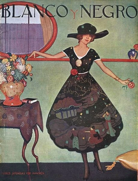 Blanco y Negro 1921 1920s Spain cc dresses womens magazines flowers