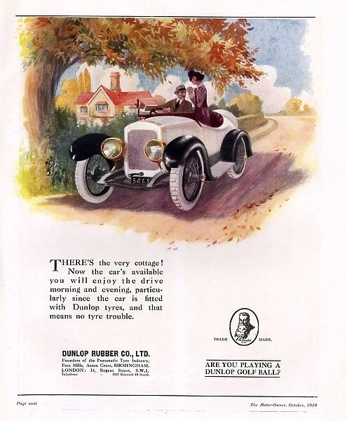 Dunlop 1919 1910s UK cars tyres