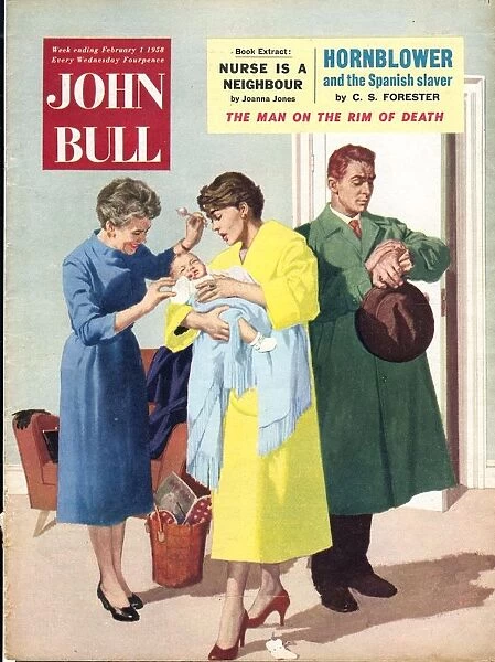 John Bull 1950s UK babies grandparents impatience grandmother magazines baby grandma