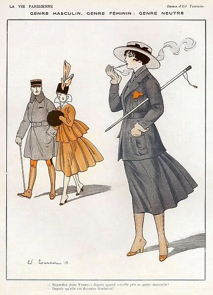 La Vie Parisienne 1916 1910s France cc smoking womens womans lib