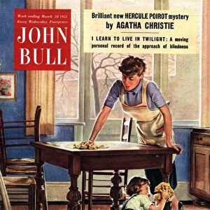 John Bull 1953 1950s UK cleaning housewives housewife dusting polishing mothers