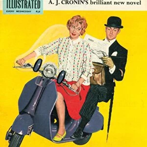 John Bull 1958 1950s UK scooters city gents bowler hats commuters magazines commuting