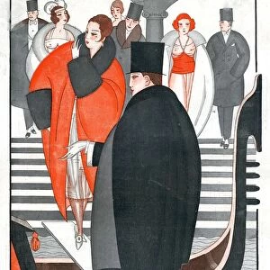 La Vie Parisienne 1920 1920s France Jacques Souriau illustrations Venice goldolas