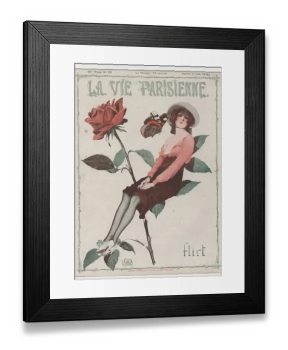 Framed Print : 1910s France La Vie Parisienne Magazine Cover Framed Print : 1910s France La Vie Parisienne Magazine Cover