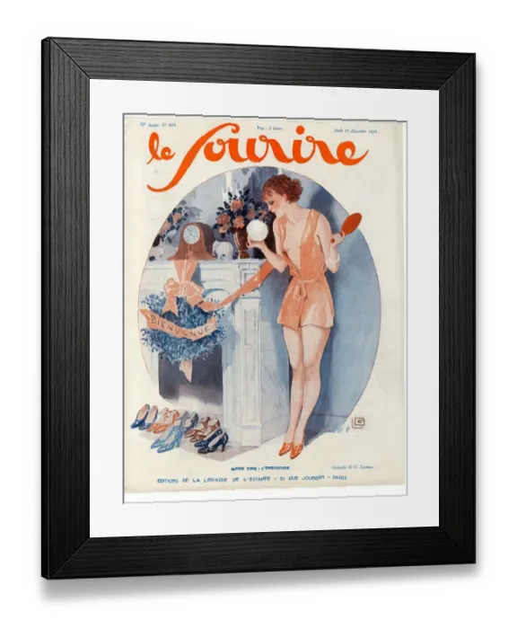 Framed Print : 1920s France Le Sourire Magazine Cover Framed Print : 1920s France Le Sourire Magazine Cover