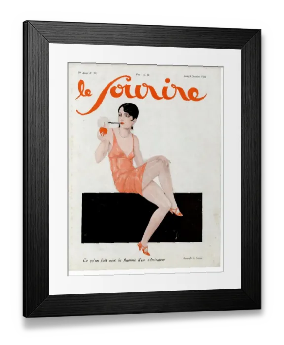 Framed Print : 1920s France Le Sourire Magazine Cover Framed Print : 1920s France Le Sourire Magazine Cover