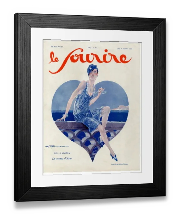 Framed Print : 1920s France Le Sourire Magazine Cover Framed Print : 1920s France Le Sourire Magazine Cover