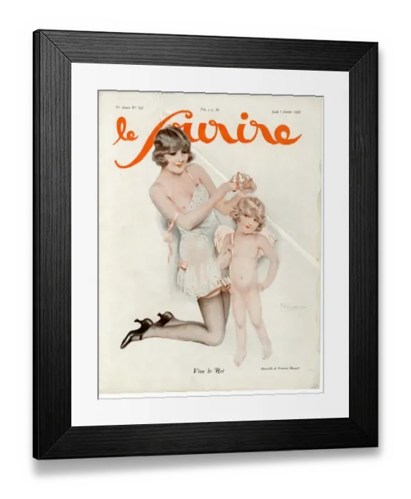 Framed Print : 1920s France Le Sourire Magazine Cover Framed Print : 1920s France Le Sourire Magazine Cover