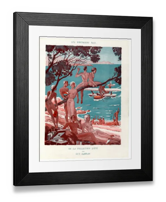 Framed Print : France Le Sourire Magazine Plate