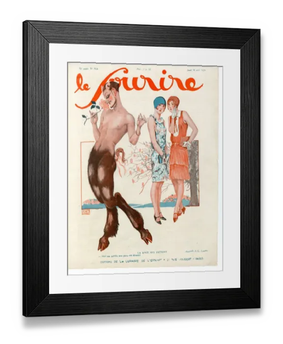 Framed Print : 1920s France Le Sourire Magazine Cover