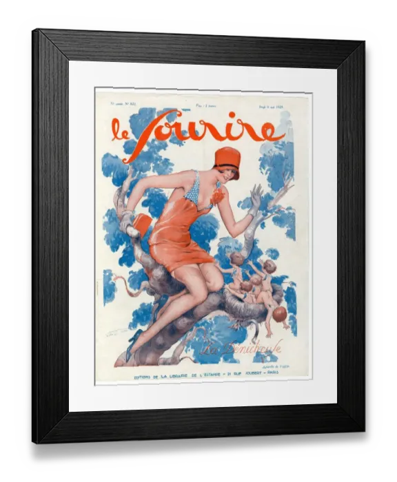 Framed Print : 1920s France Le Sourire Magazine Cover Framed Print : 1920s France Le Sourire Magazine Cover