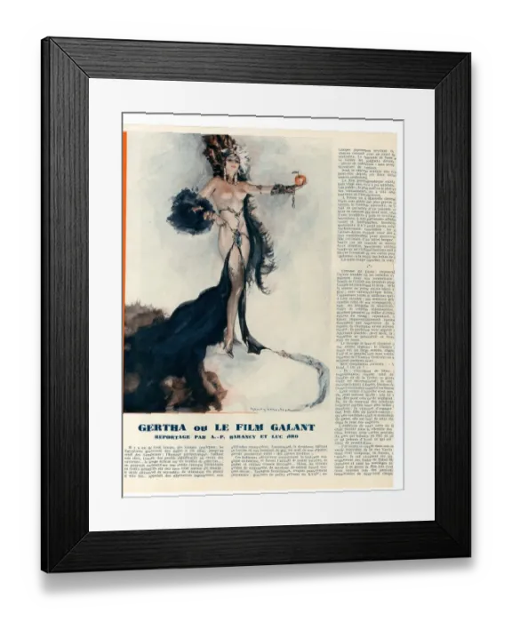 Framed Print : France Le Sourire Magazine Plate