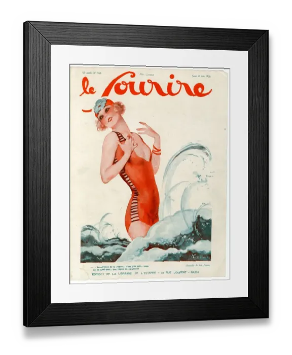 Framed Print : 1920s France Le Sourire Magazine Cover Framed Print : 1920s France Le Sourire Magazine Cover