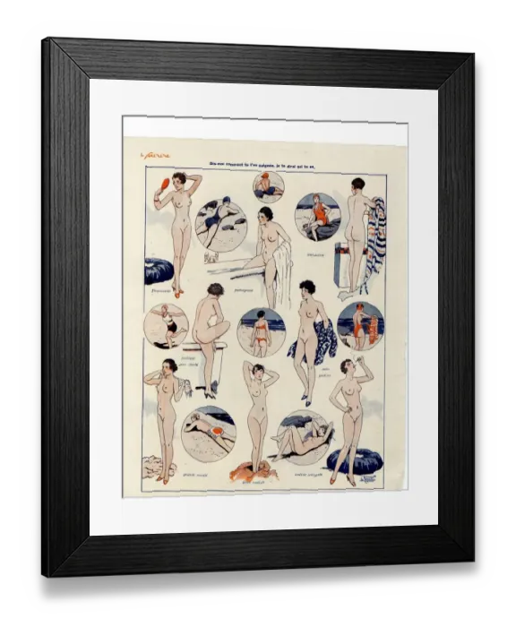Framed Print : France Le Sourire Magazine Plate