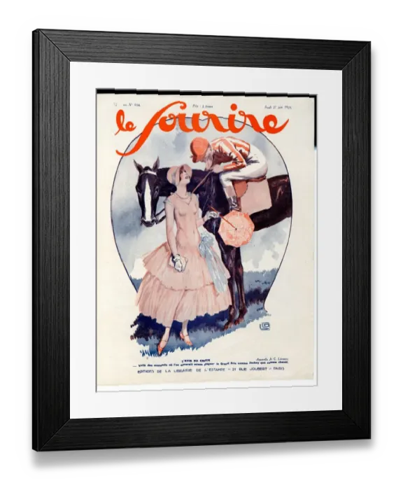 Framed Print : 1920s France Le Sourire Magazine Cover