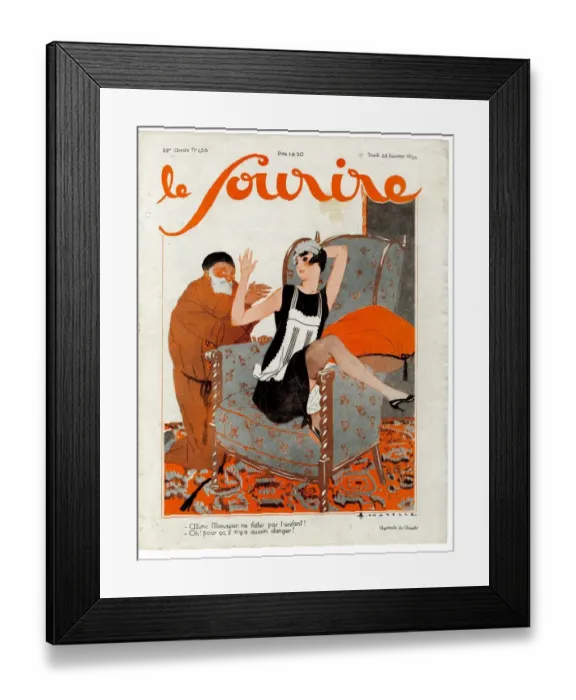 Framed Print : 1920s France Le Sourire Magazine Cover Framed Print : 1920s France Le Sourire Magazine Cover