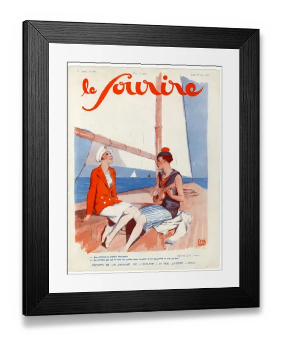 Framed Print : 1920s France Le Sourire Magazine Cover Framed Print : 1920s France Le Sourire Magazine Cover