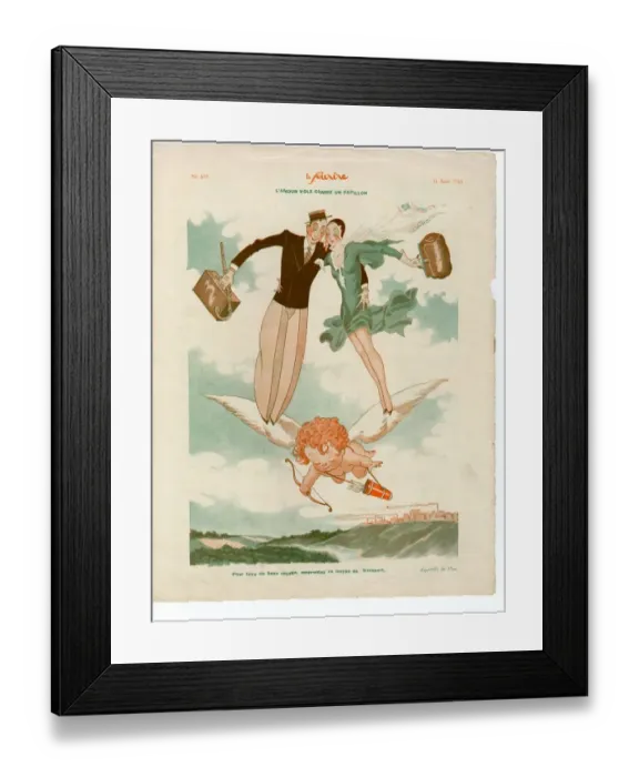 Framed Print : 1930s France Le Sourire Magazine Plate Framed Print : 1930s France Le Sourire Magazine Plate