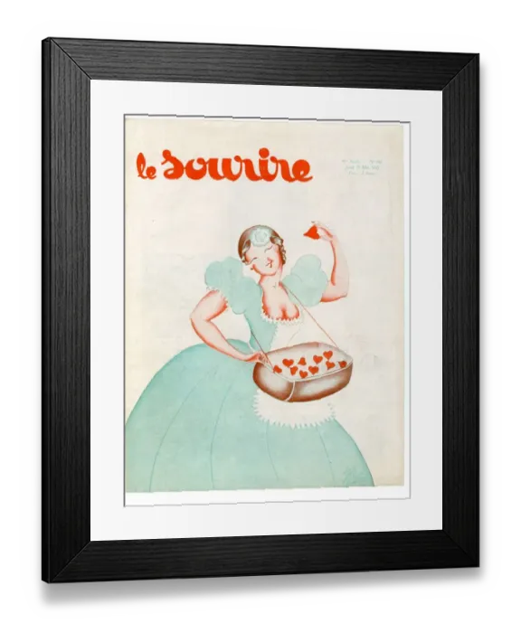 Framed Print : 1930s France Le Sourire Magazine Cover Framed Print : 1930s France Le Sourire Magazine Cover