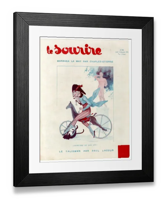 Framed Print : 1930s France Le Sourire Magazine Cover Framed Print : 1930s France Le Sourire Magazine Cover