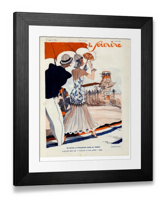 Framed Print : 1930s France Le Sourire Magazine Cover