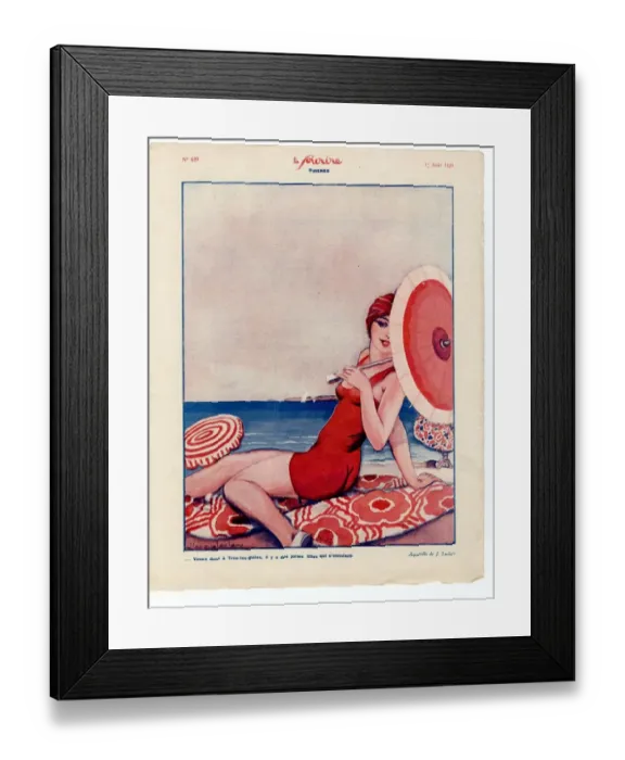 Framed Print : 1920s France Le Sourire Magazine Plate Framed Print : 1920s France Le Sourire Magazine Plate