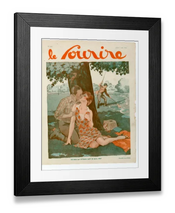 Framed Print : 1930s France Le Sourire Magazine Cover Framed Print : 1930s France Le Sourire Magazine Cover