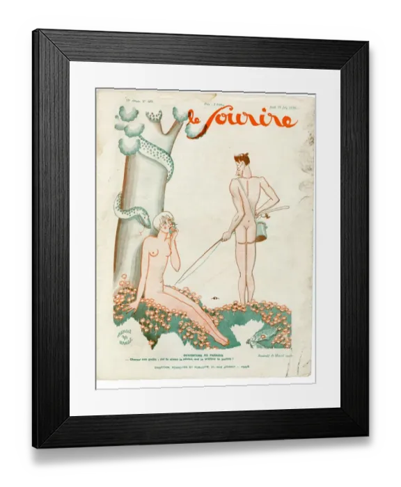 Framed Print : 1930s France Le Sourire Magazine Cover Framed Print : 1930s France Le Sourire Magazine Cover