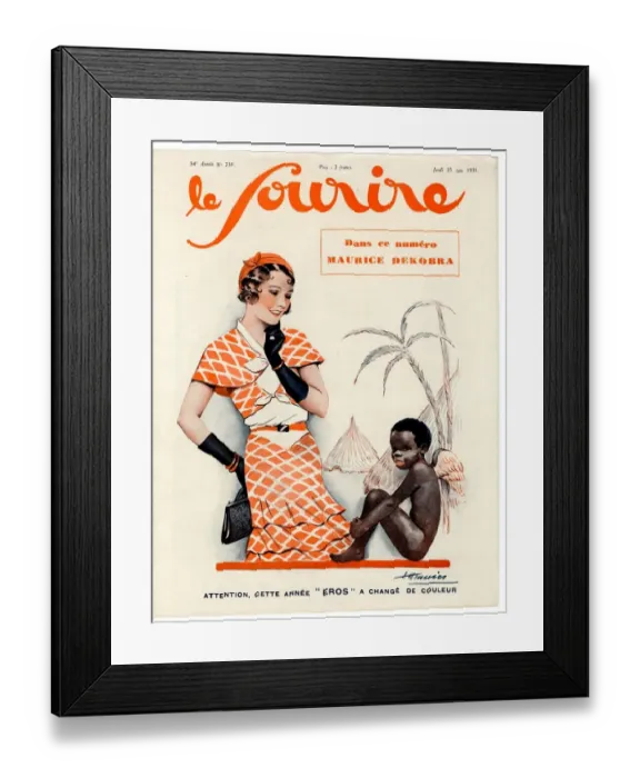 Framed Print : 1930s France Le Sourire Magazine Cover Framed Print : 1930s France Le Sourire Magazine Cover