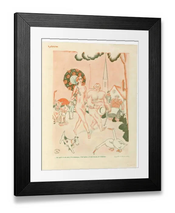 Framed Print : France Le Sourire Magazine Plate