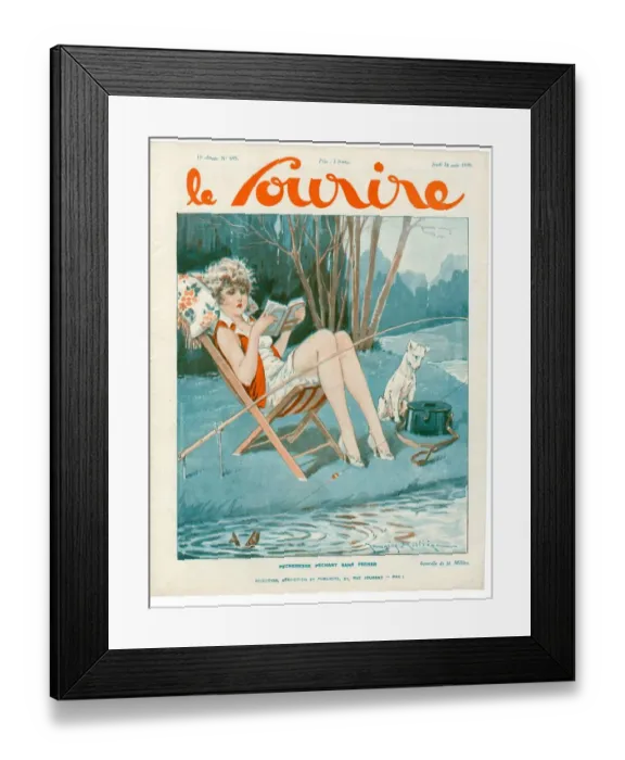 Framed Print : 1930s France Le Sourire Magazine Cover