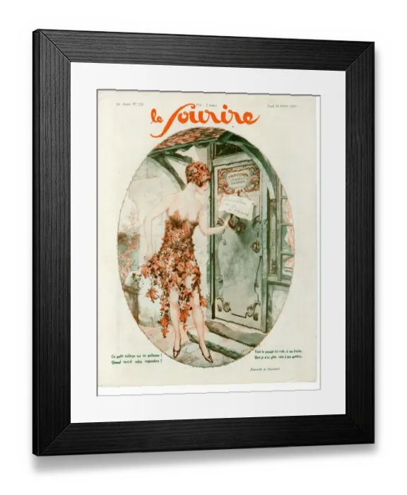 Framed Print : 1930s France Le Sourire Magazine Cover Framed Print : 1930s France Le Sourire Magazine Cover
