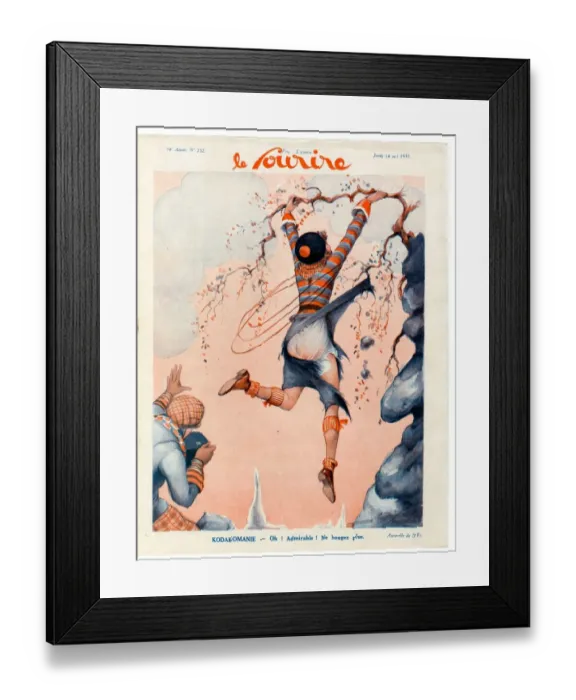 Framed Print : 1930s France Le Sourire Magazine Cover Framed Print : 1930s France Le Sourire Magazine Cover
