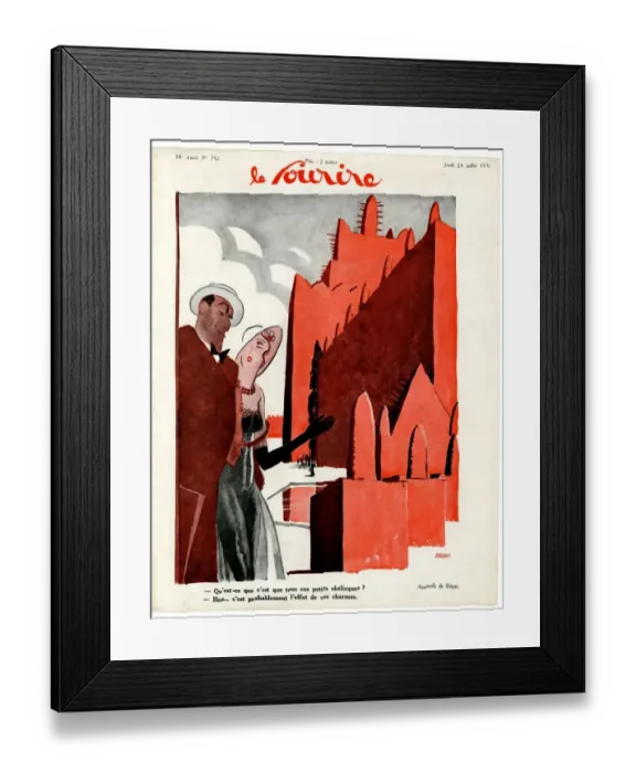 Framed Print : 1930s France Le Sourire Magazine Cover