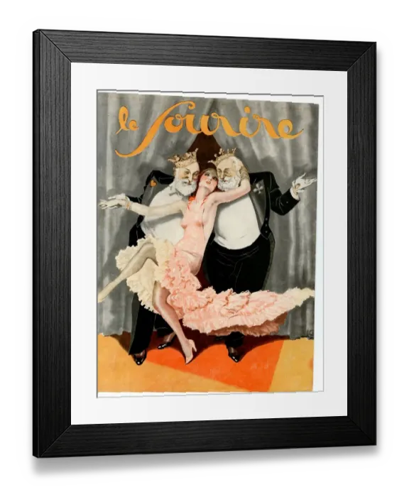 Framed Print : 1930s France Le Sourire Magazine Cover Framed Print : 1930s France Le Sourire Magazine Cover