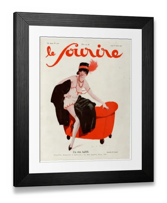 Framed Print : 1920s France Le Sourire Magazine Cover Framed Print : 1920s France Le Sourire Magazine Cover