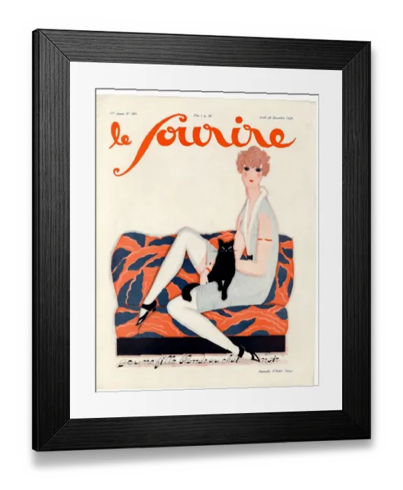 Framed Print : 1910s France Le Sourire Magazine Cover Framed Print : 1910s France Le Sourire Magazine Cover