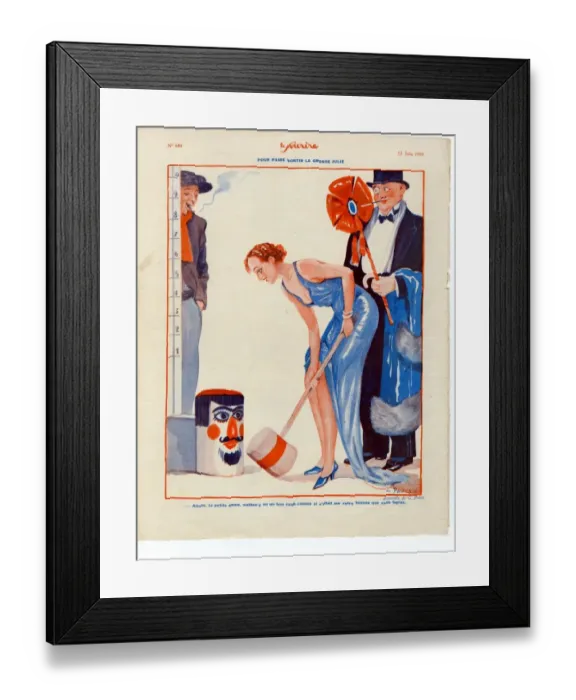 Framed Print : 1930s France Le Sourire Magazine Plate Framed Print : 1930s France Le Sourire Magazine Plate