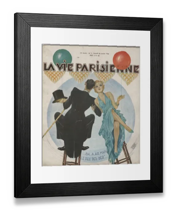 Framed Print : 1930s France La Vie Parisienne Magazine Cover Framed Print : 1930s France La Vie Parisienne Magazine Cover