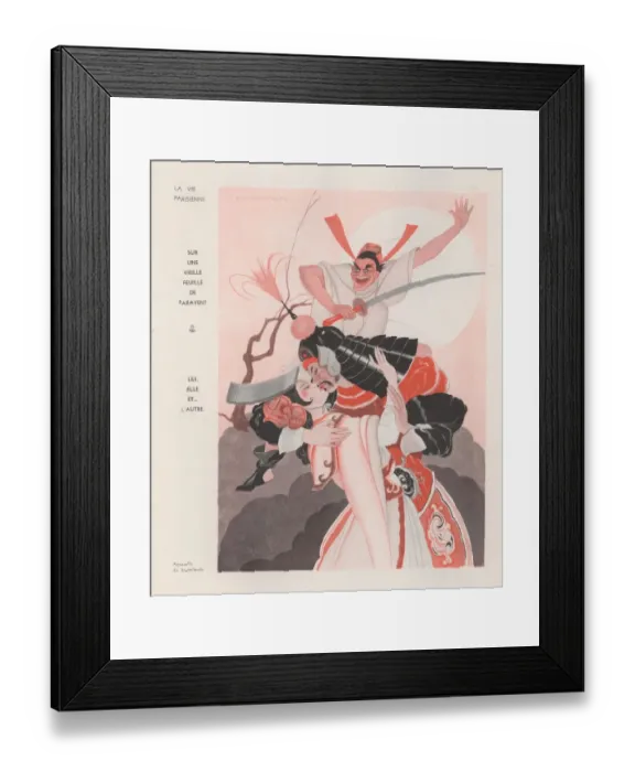 Framed Print : 1930s France La Vie Parisienne Magazine Plate Framed Print : 1930s France La Vie Parisienne Magazine Plate