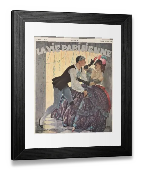 Framed Print : 1930s France La Vie Parisienne Magazine Cover