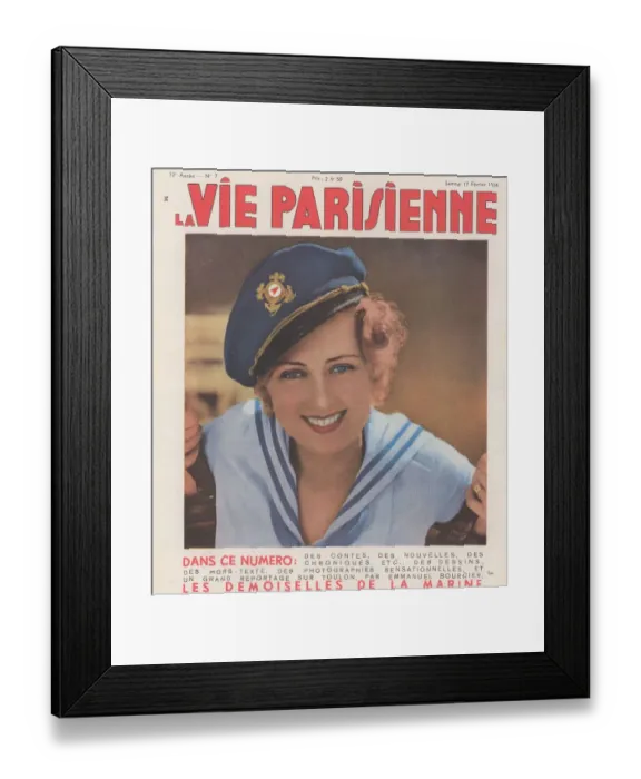 Framed Print : 1930s France La Vie Parisienne Magazine Cover Framed Print : 1930s France La Vie Parisienne Magazine Cover