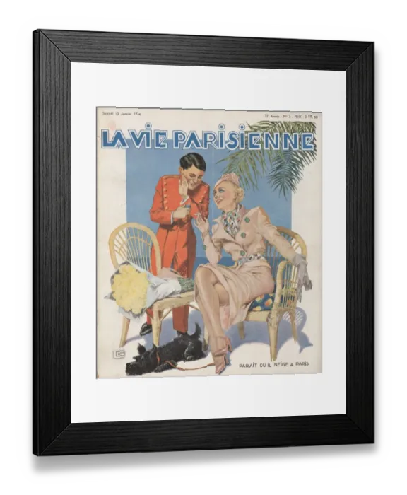 Framed Print : 1930s France La Vie Parisienne Magazine Cover Framed Print : 1930s France La Vie Parisienne Magazine Cover