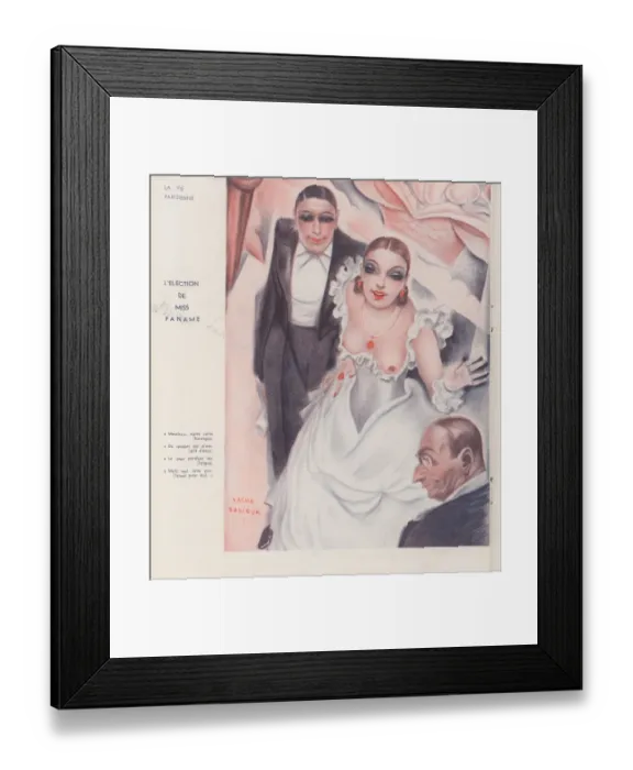 Framed Print : 1930s France La Vie Parisienne Magazine Plate