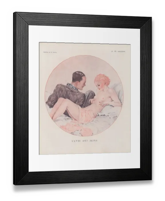 Framed Print : 1930s France La Vie Parisienne Magazine Plate
